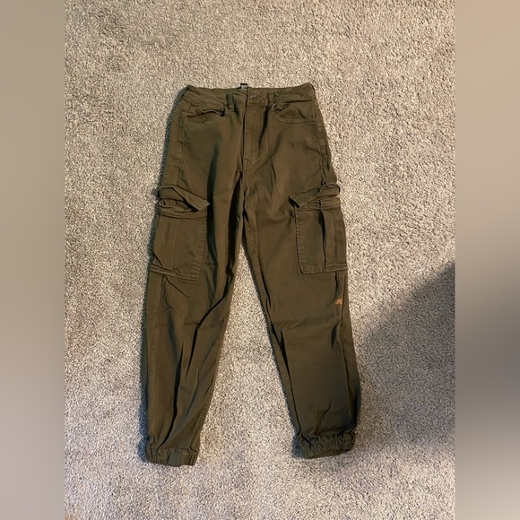 Army Green Cargo Pants - Picture 1 of 3